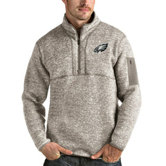 Philadelphia Eagles Antigua Fortune Quarter-Zip Pullover Jacket