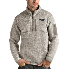 Seattle Seahawks Antigua Fortune Quarter-Zip Pullover Jacket