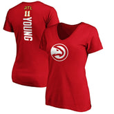 Trae Young Atlanta Hawks Women's Playmaker Name & Number V-Neck T-Shirt New