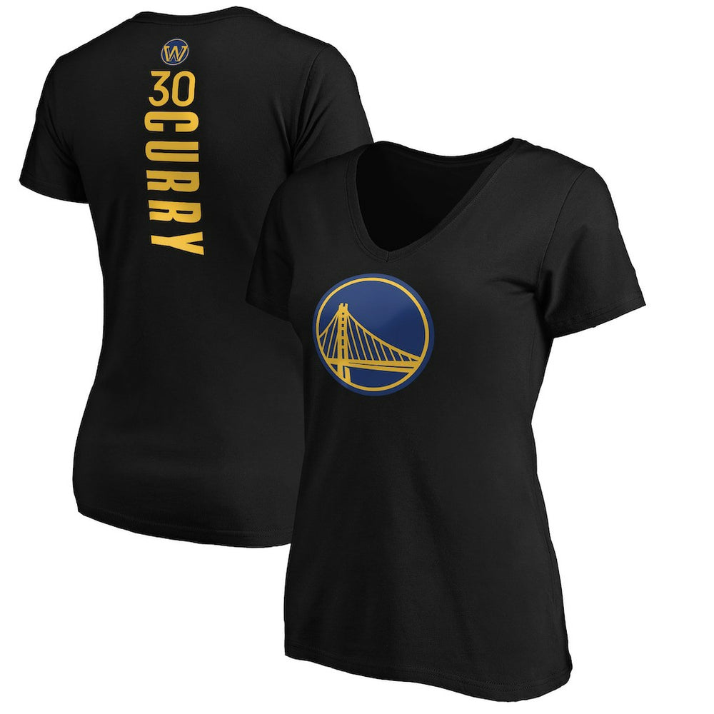Stephen Curry Golden State Warriors Women's Playmaker Name & Number V-Neck T-Shirt sale Discount