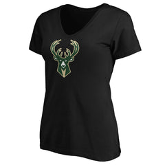 Giannis Antetokounmpo Milwaukee Bucks Women's Playmaker Name & Number V-Neck T-Shirt For Sale