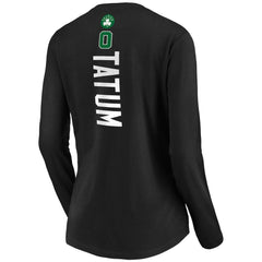Jayson Tatum Boston Celtics Women's Playmaker Name & Number Long Sleeve V-Neck T-Shirt Online