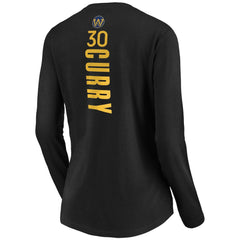 Stephen Curry Golden State Warriors Women's Playmaker Name & Number Long Sleeve V-Neck T-Shirt sale For Sale