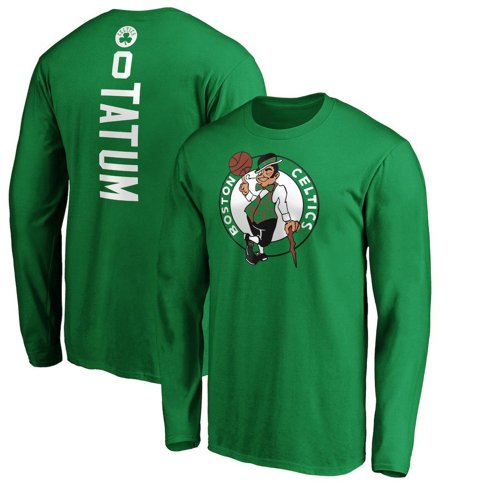 Jayson Tatum Boston Celtics Playmaker Name & Number Long Sleeve T-Shirt New