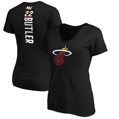 Jimmy Butler Miami Heat Women's Playmaker Logo Name & Number V-Neck T-Shirt Online