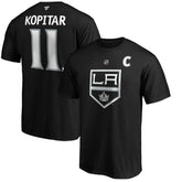 Anze Kopitar Los Angeles Kings Fanatics Authentic Stack Player Name & Number T-Shirt Outlet