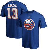 Mathew Barzal New York Islanders Fanatics Authentic Stack Player Name & Number T-Shirt Sale