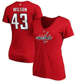 Tom Wilson Washington Capitals Fanatics Women's Authentic Stack Name & Number V-Neck T-Shirt Sale