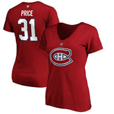 Carey Price Montreal Canadiens Fanatics Women's Authentic Stack Name & Number V-Neck T-Shirt On Sale