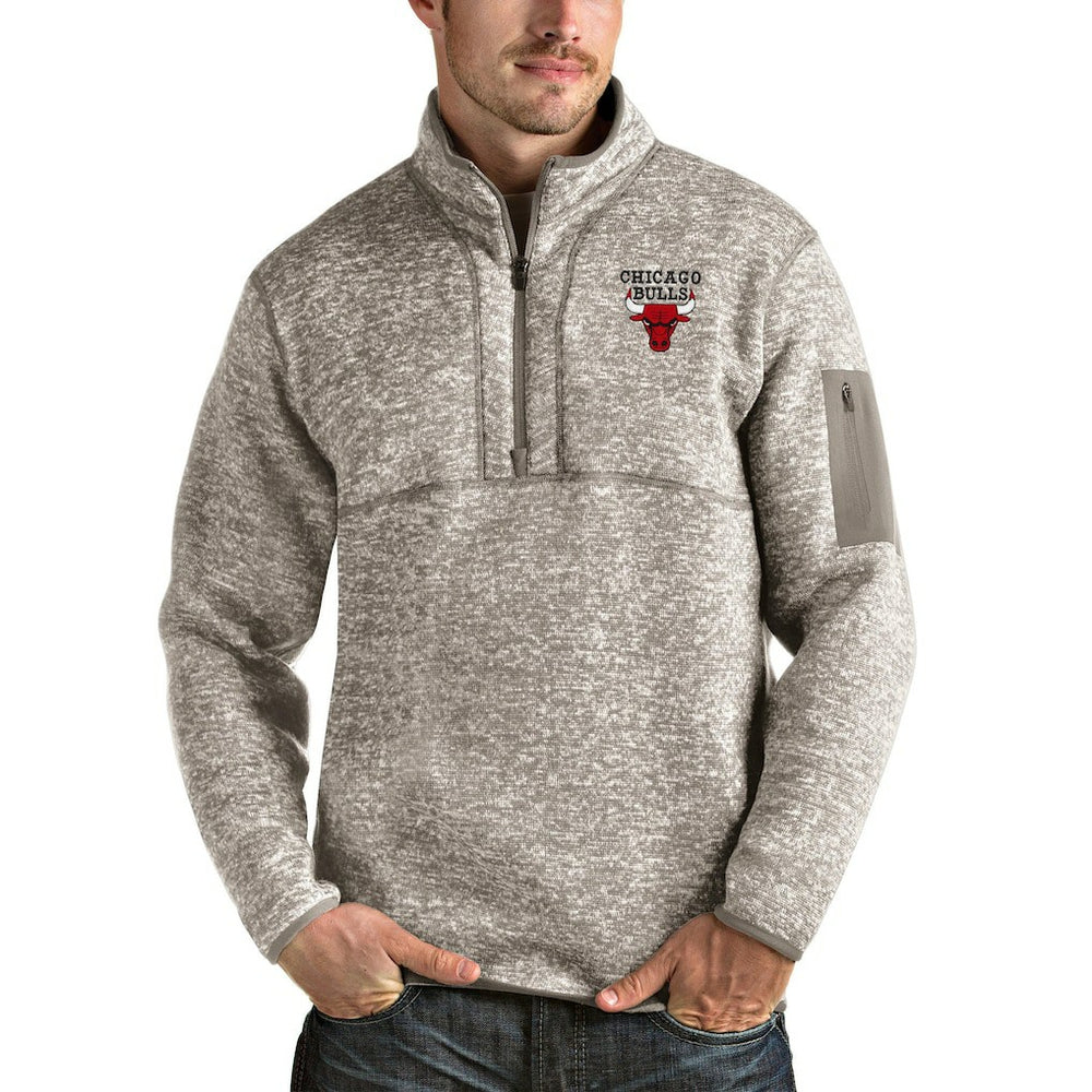 Chicago Bulls Antigua Fortune Quarter-Zip Pullover Jacket Outlet