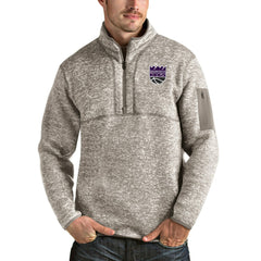 Sacramento Kings Antigua Fortune Quarter-Zip Pullover Jacket New