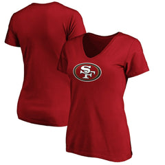 San Francisco 49ers Fanatics Women's Primary Logo V-Neck T-Shirt