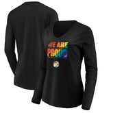 Golden State Warriors Women's We Are Proud Long Sleeve V-Neck T-Shirt sale On Sale
