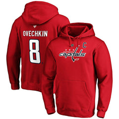 Alexander Ovechkin Washington Capitals Fanatics Authentic Stack Player Name & Number Fitted Pullover Hoodie Sale