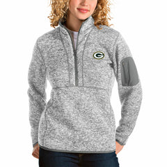 Green Bay Packers Antigua Women's Fortune Half-Zip Pullover Jacket