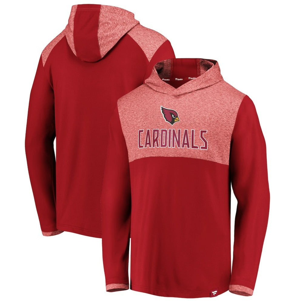 Arizona Cardinals Fanatics Iconic Marbled Clutch Hoodie Long Sleeve T-Shirt