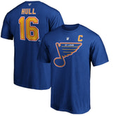 Brett Hull St. Louis Blues Fanatics Authentic Stack Retired Player Name & Number T-Shirt On Sale