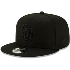 San Diego Padres New Era Black on Black 9FIFTY Snapback Adjustable Hat | MLB On Sale