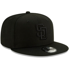 San Diego Padres New Era Black on Black 9FIFTY Snapback Adjustable Hat | MLB On Sale