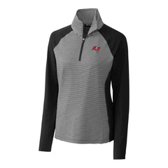 Tampa Bay Buccaneers Cutter & Buck Women's Forge Tonal Stripe Half-Zip Pullover Jacket