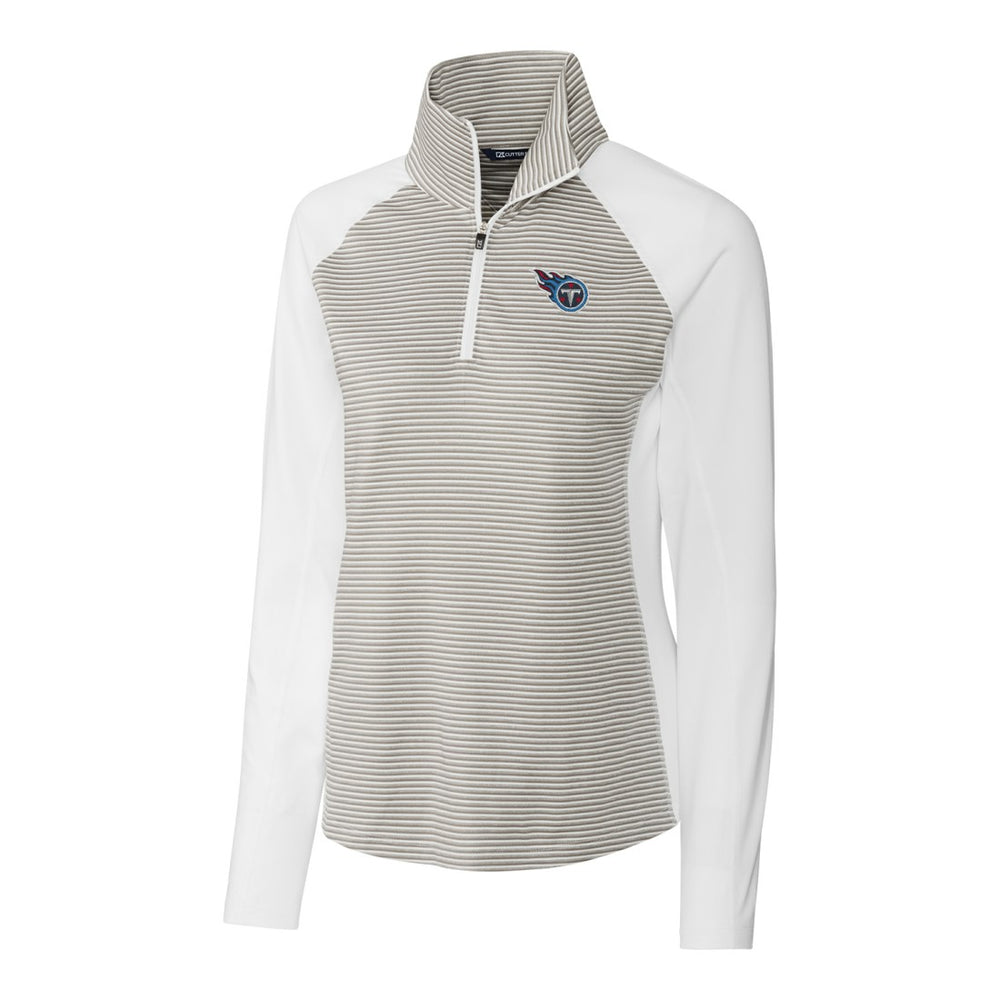 Tennessee Titans Cutter & Buck Women's Forge Tonal Stripe Half-Zip Pullover Jacket