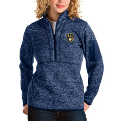 Milwaukee Brewers Antigua Women's Fortune Half-Zip Pullover Jacket | MLB Near me