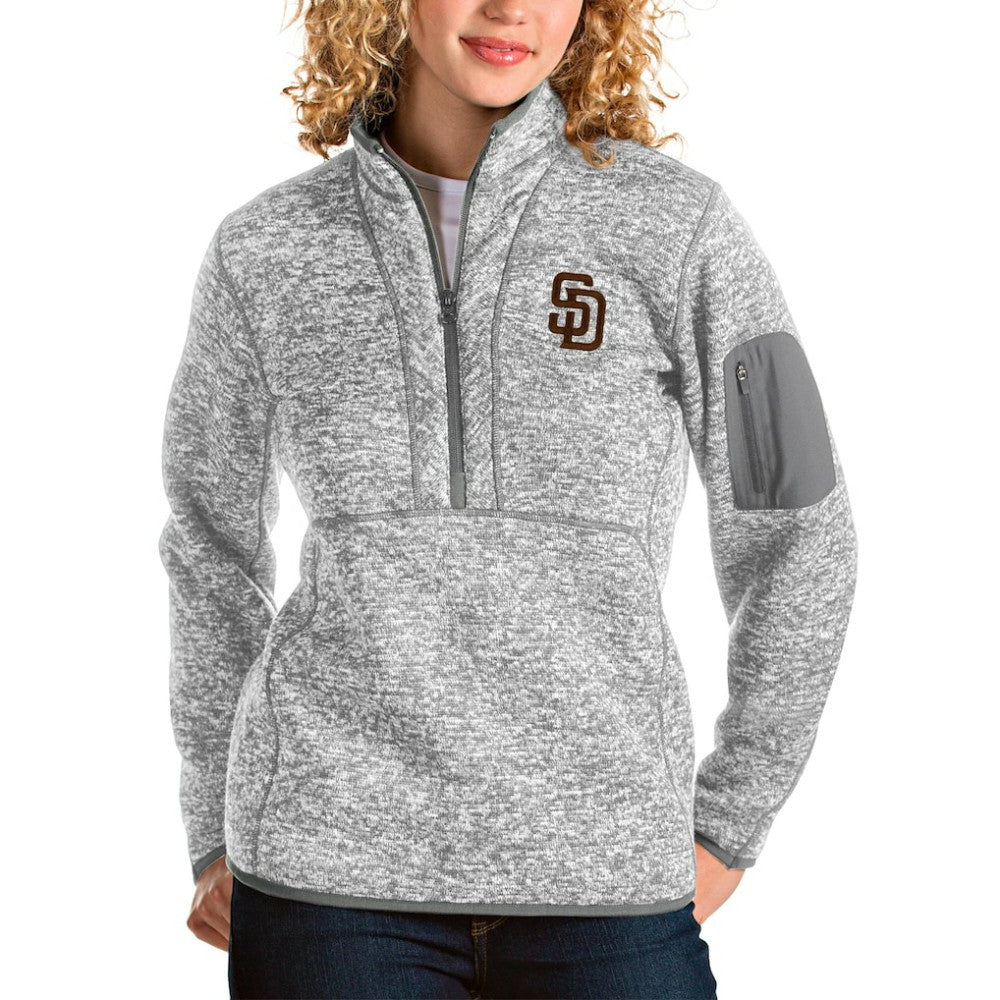 San Diego Padres Antigua Women's Fortune Half-Zip Pullover Jacket | MLB Outlet