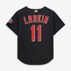 Barry Larkin Cincinnati Reds Mitchell & Ness Cooperstown Collection Mesh Batting Practice Button-Up Jersey | MLB Discount