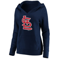 St. Louis Cardinals Fanatics Women's Official Logo Crossover V-Neck Pullover Hoodie | MLB Sale