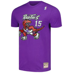 Vince Carter Toronto Raptors Hardwood Classics Stitch Name & Number T-Shirt Outlet
