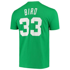 Larry Bird Boston Celtics Hardwood Classics Stitch Name & Number T-Shirt New