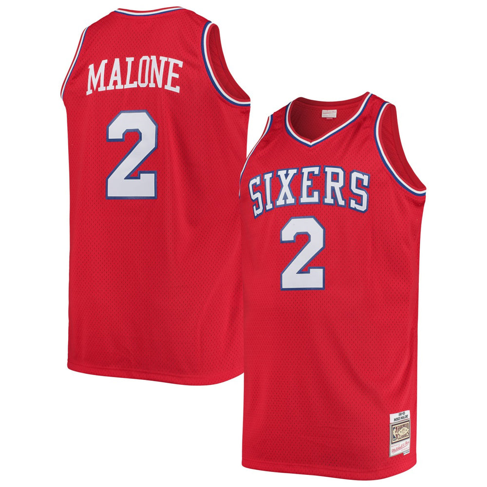 Moses Malone Philadelphia 76ers 1982/83 Big & Tall Hardwood Classics Swingman Jersey Discount