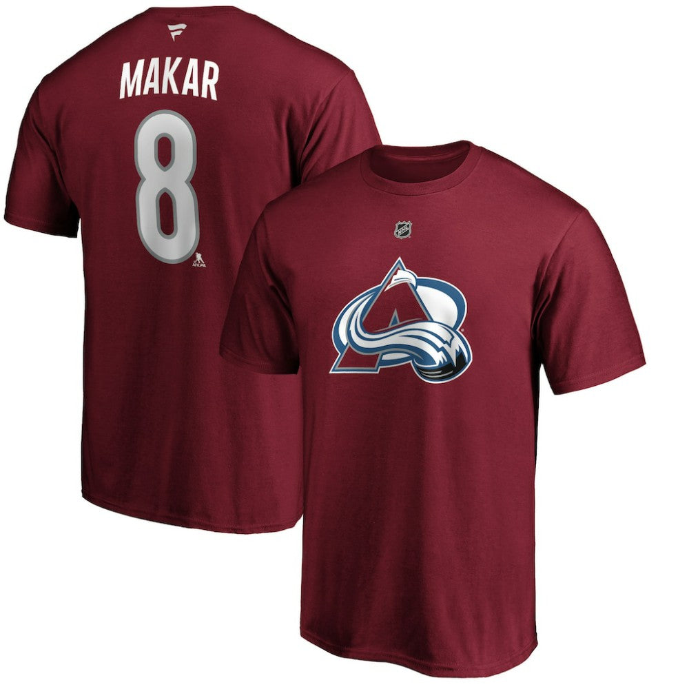 Cale Makar Colorado Avalanche Fanatics Authentic Stack Player Name & Number T-Shirt On Sale