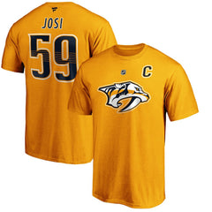 Roman Josi Nashville Predators Fanatics Authentic Stack Player Name & Number T-Shirt Online
