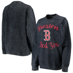 Boston Red Sox G-III 4Her by Carl Banks Women's Script Comfy Cord Pullover Sweatshirt | MLB New