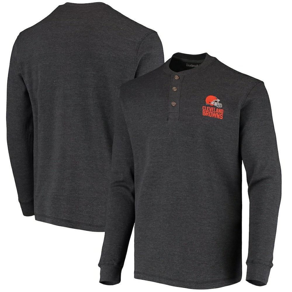 Cleveland Browns Dunbrooke Logo Maverick Thermal Henley Long Sleeve T-Shirt