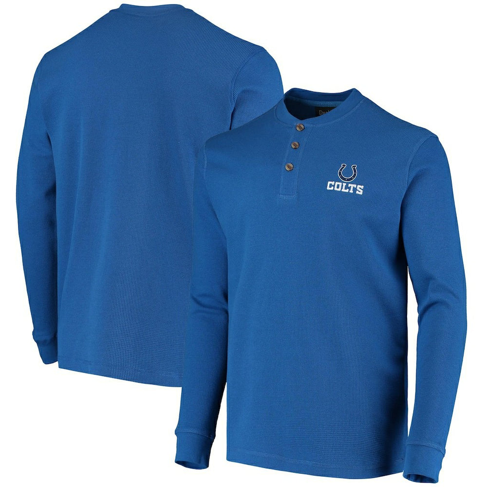 Indianapolis Colts Dunbrooke Logo Maverick Thermal Henley Long Sleeve T-Shirt
