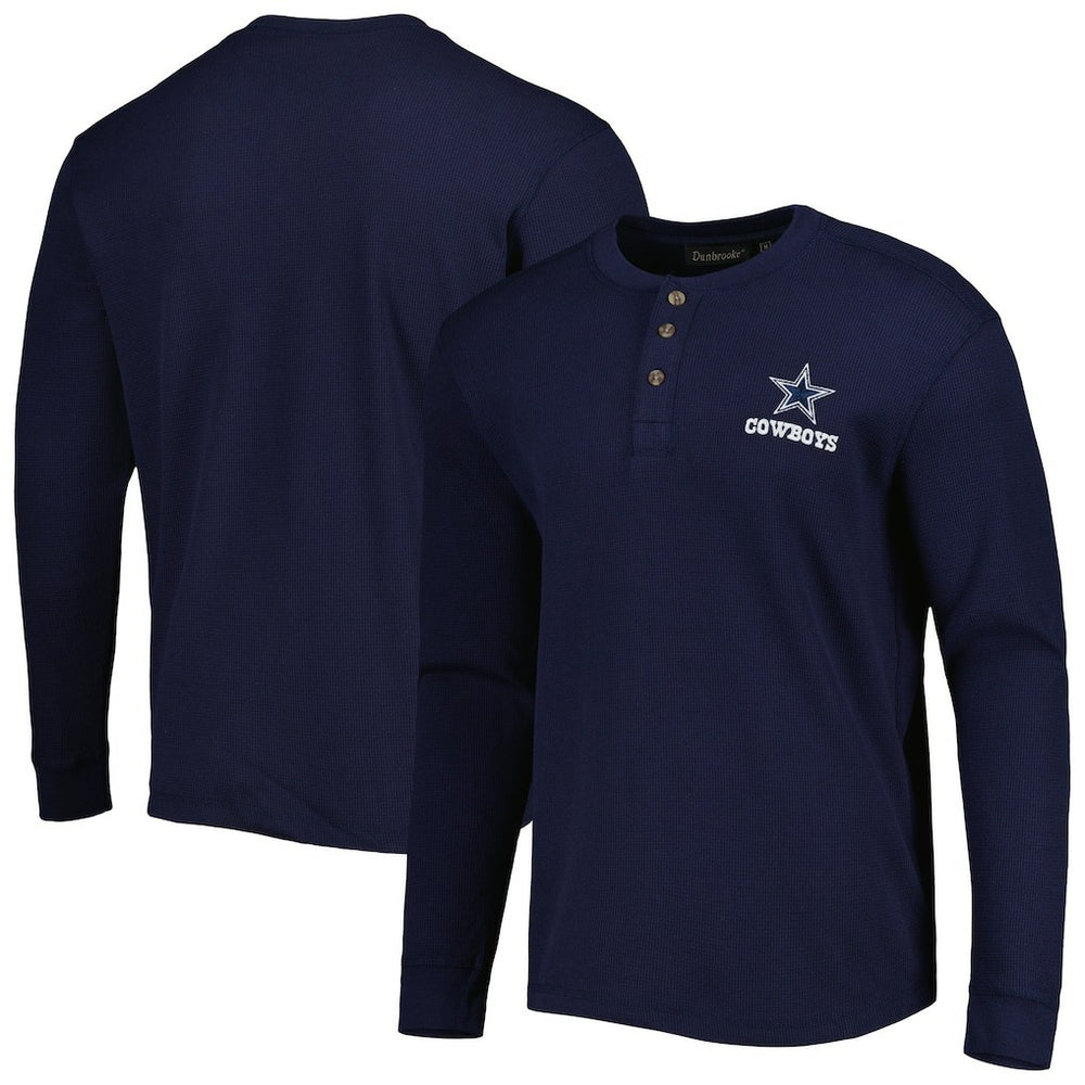 Dallas Cowboys Maverick Thermal Henley Long Sleeve T-Shirt
