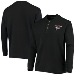 Atlanta Falcons Dunbrooke Logo Maverick Thermal Henley Long Sleeve T-Shirt