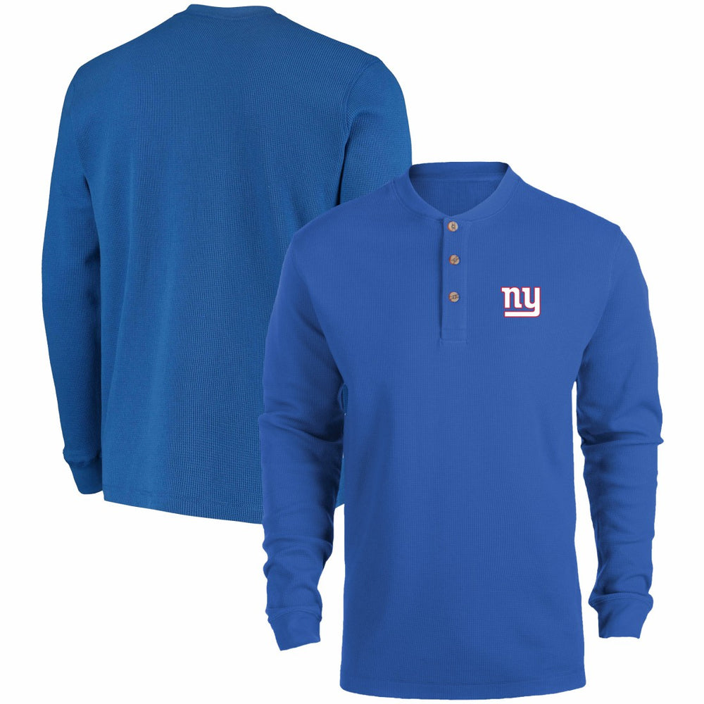 New York Giants Dunbrooke Logo Maverick Thermal Henley Long Sleeve T-Shirt