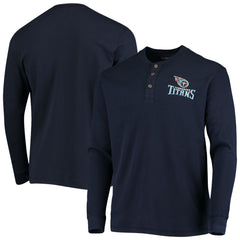 Tennessee Titans Dunbrooke Logo Maverick Thermal Henley Long Sleeve T-Shirt
