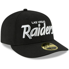 Las Vegas Raiders New Era Omaha Script Low Profile 59FIFTY Fitted Hat