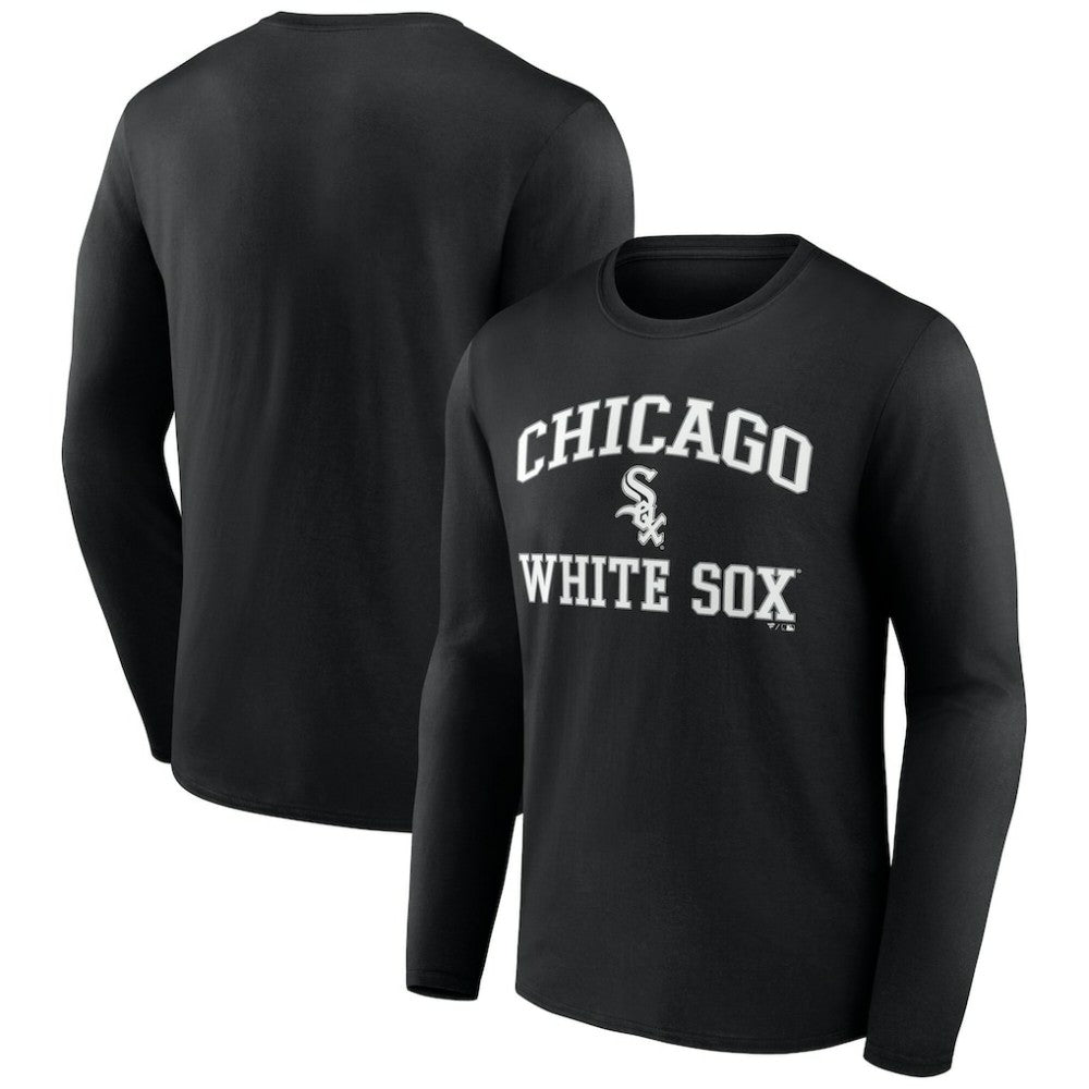 Men's Black Chicago White Sox Team Heart & Soul Long Sleeve T-Shirt | MLB Sale