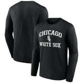 Men's Black Chicago White Sox Team Heart & Soul Long Sleeve T-Shirt | MLB Sale