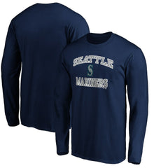 Men's Navy Seattle Mariners Team Heart & Soul Long Sleeve T-Shirt | MLB Outlet