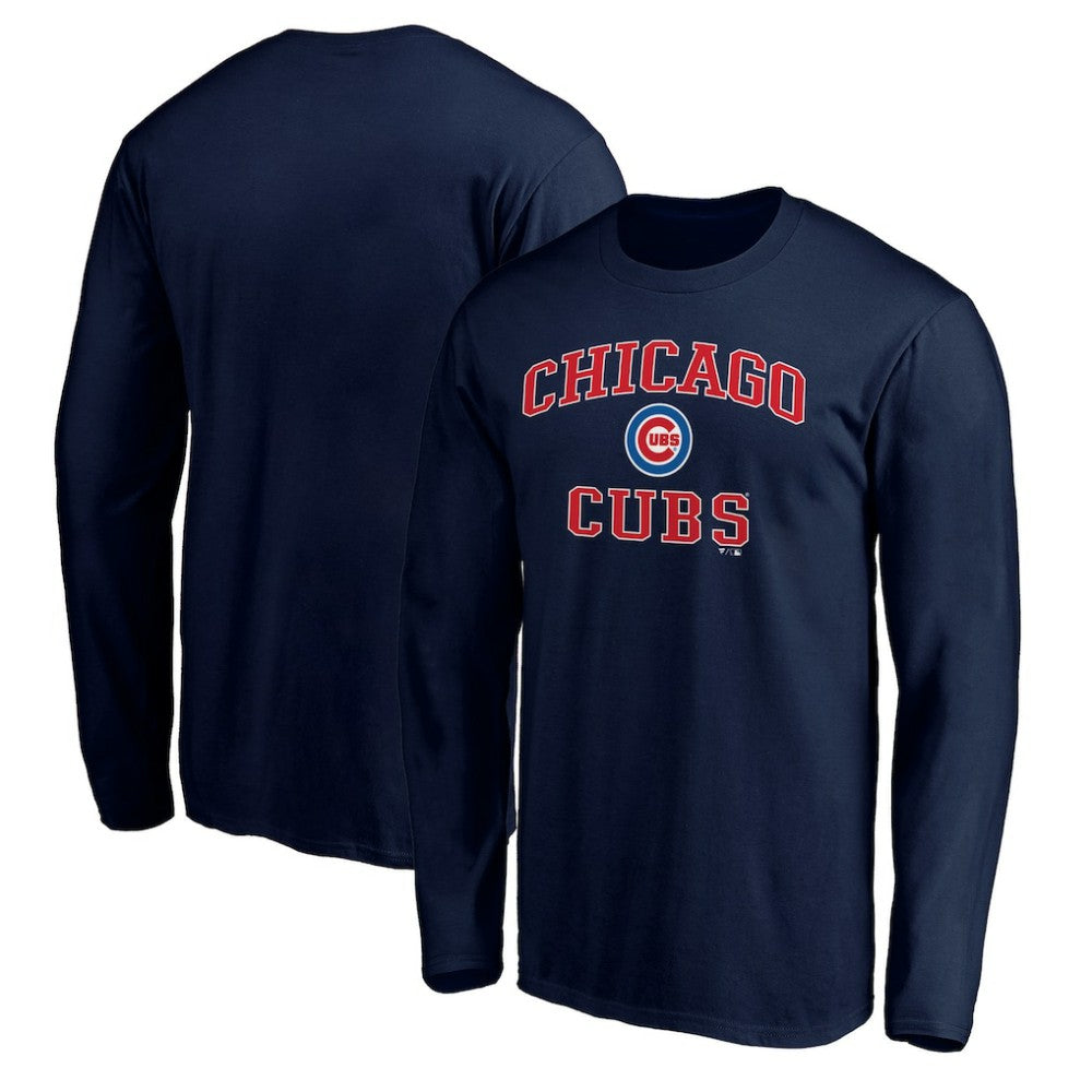 Men's Navy Chicago Cubs Team Heart & Soul Long Sleeve T-Shirt | MLB US