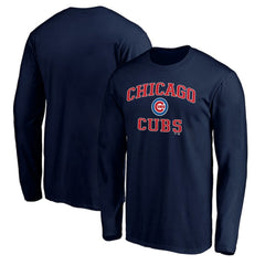 Men's Navy Chicago Cubs Team Heart & Soul Long Sleeve T-Shirt | MLB US
