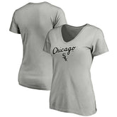 Chicago White Sox Fanatics Women's Team Logo Lockup V-Neck T-Shirt | MLB New