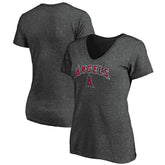 Los Angeles Angels Fanatics Women's Team Logo Lockup V-Neck T-Shirt | MLB Shop