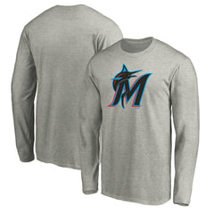 Miami Marlins Official Team Logo Long Sleeve T-Shirt | MLB For sale